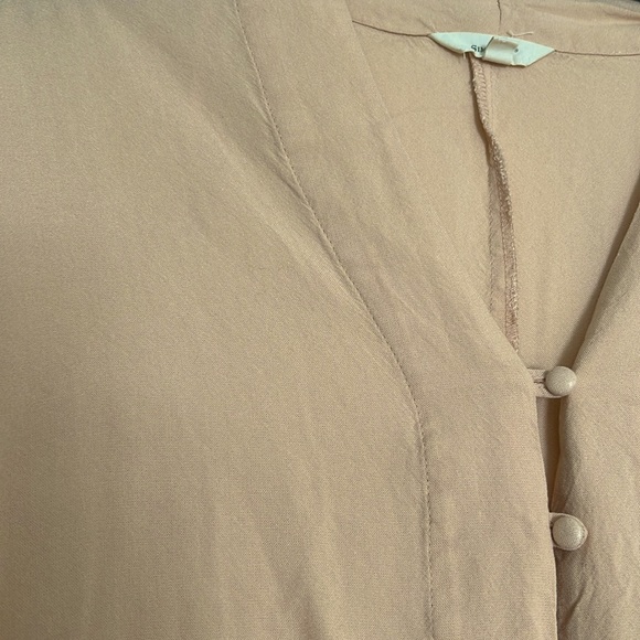 Peach Sim and Saw Tie Blouse - Picture 3 of 3